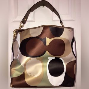 Coach signature scarf shoulder Tote